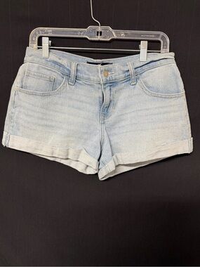 Hollister Low Rise Vintage Baggy Denim Shorts Size 3 W26 Light Wash